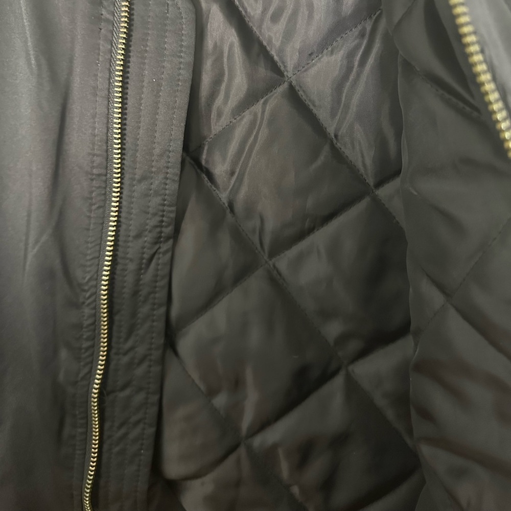 American eagle black bomber jacket